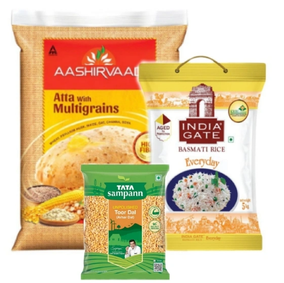 Atta,Rice & Dal